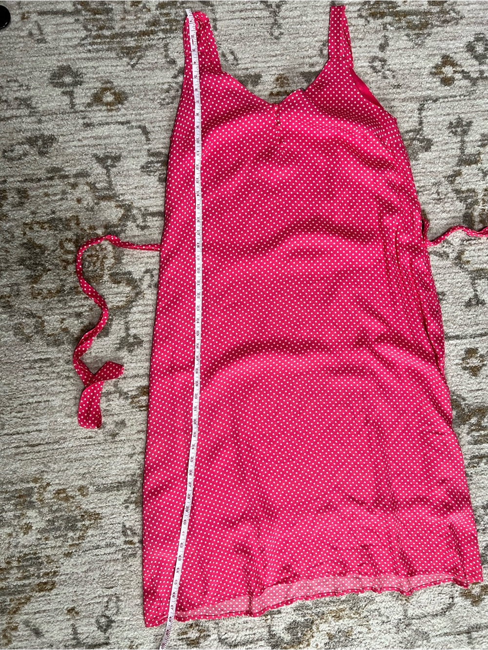 Joules Pink Polka Dot Tie-Waist Kenna Midi Sundress with Pockets NWOT - Picture 8 of 9